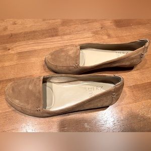 Naturalized camel suede flats 6.5
